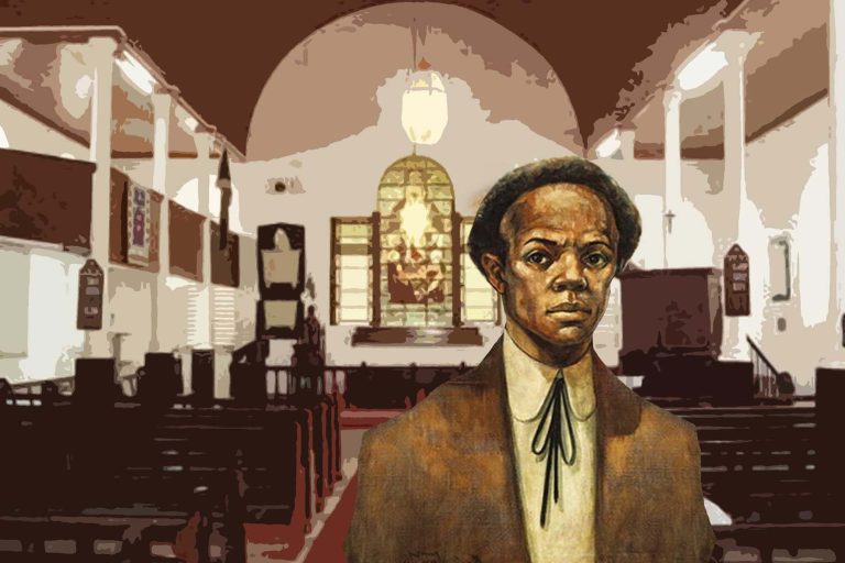 Sam-Sharpe-standing-in-Church-Sam-Sharpe-Heroes-United